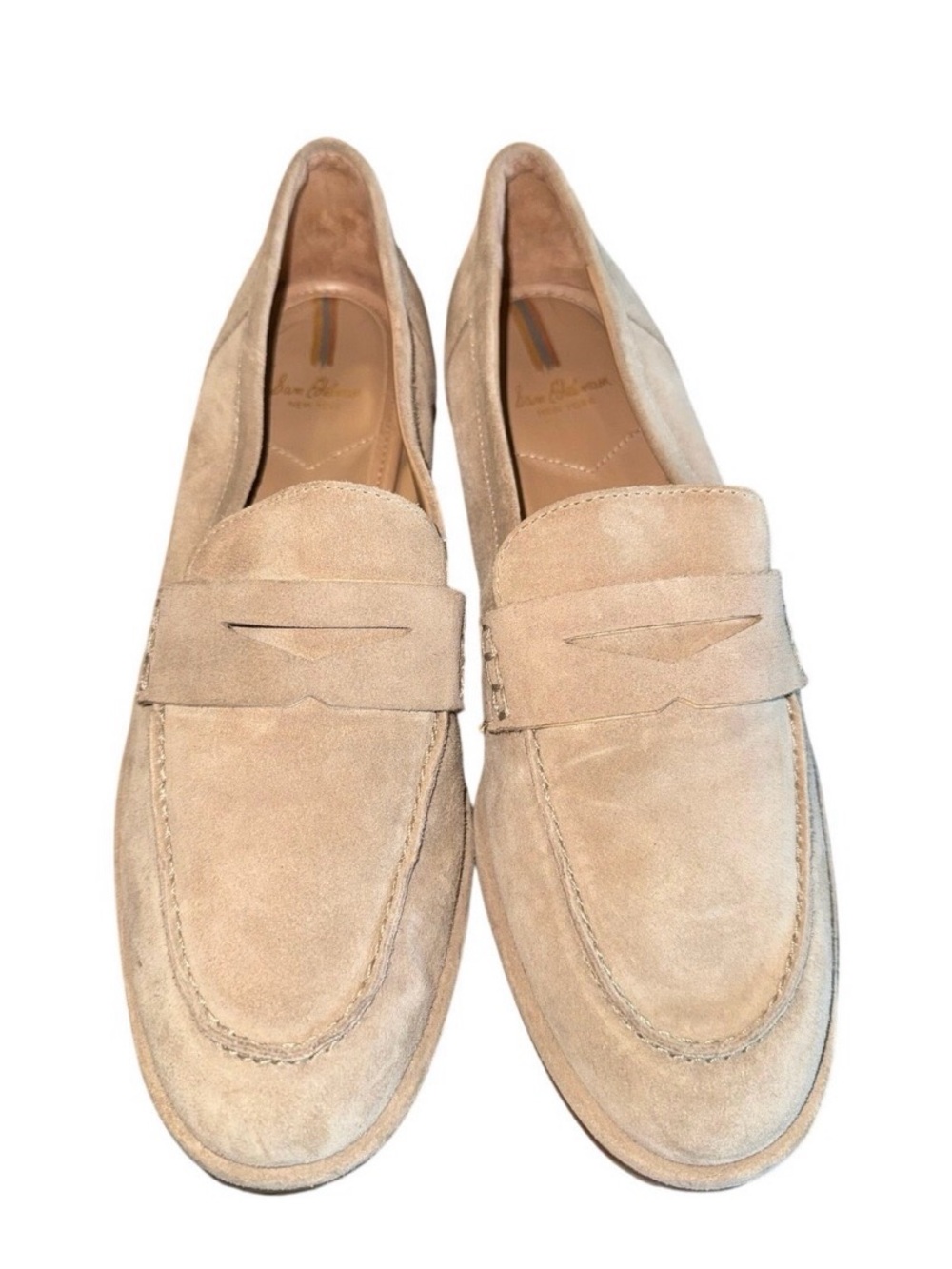 Sam Edelman Beige Taupe Suede Penny Loafers Flats - Women's Size 9